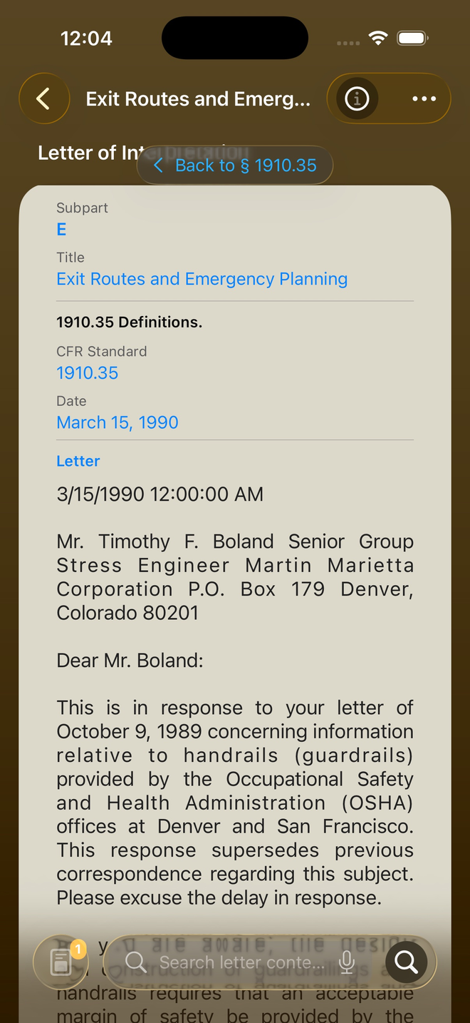 Letter of interpretation full text