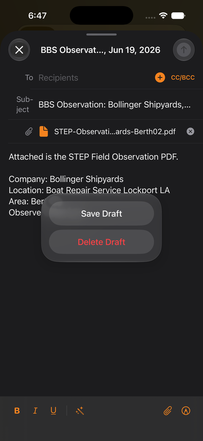 Email the STEP observation PDF